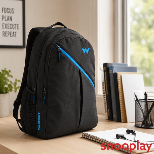 Wildcraft Large Size Enfield Unisex Backpack - Black