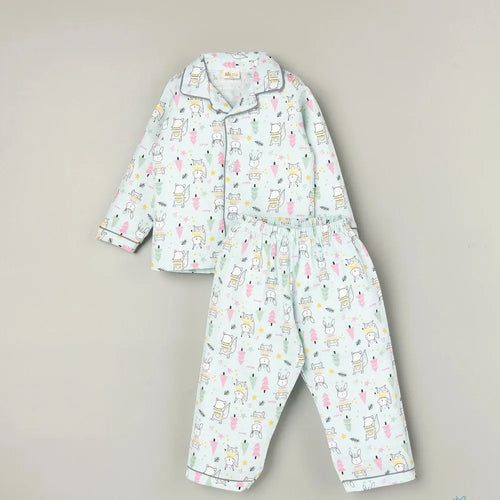 Beelittle Winter Bunny 2-Piece Muslin Pyjamas Set