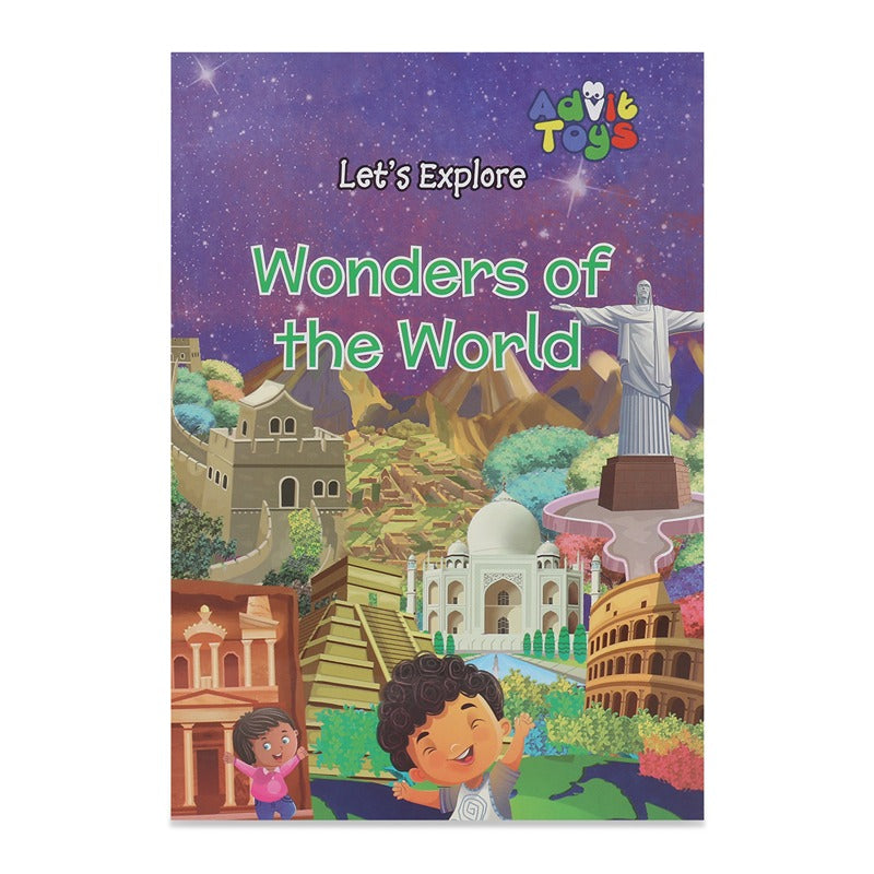 Wonders of the World - Jigsaw Puzzle (48 Piece + Educational Fun Fact Book Inside)