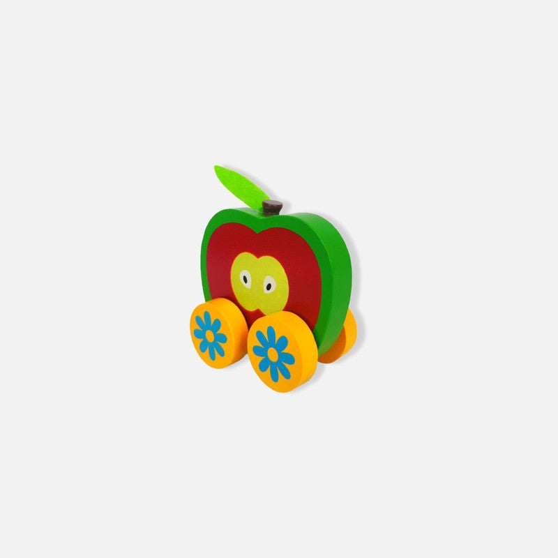 Buy Wooden Apple Car Montessori Fruit Vehicle Toy on Snooplay India