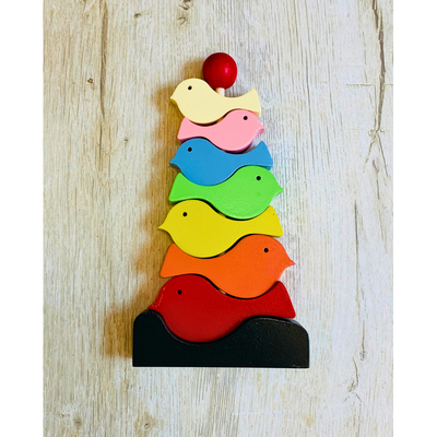 Wooden Bird Stacker