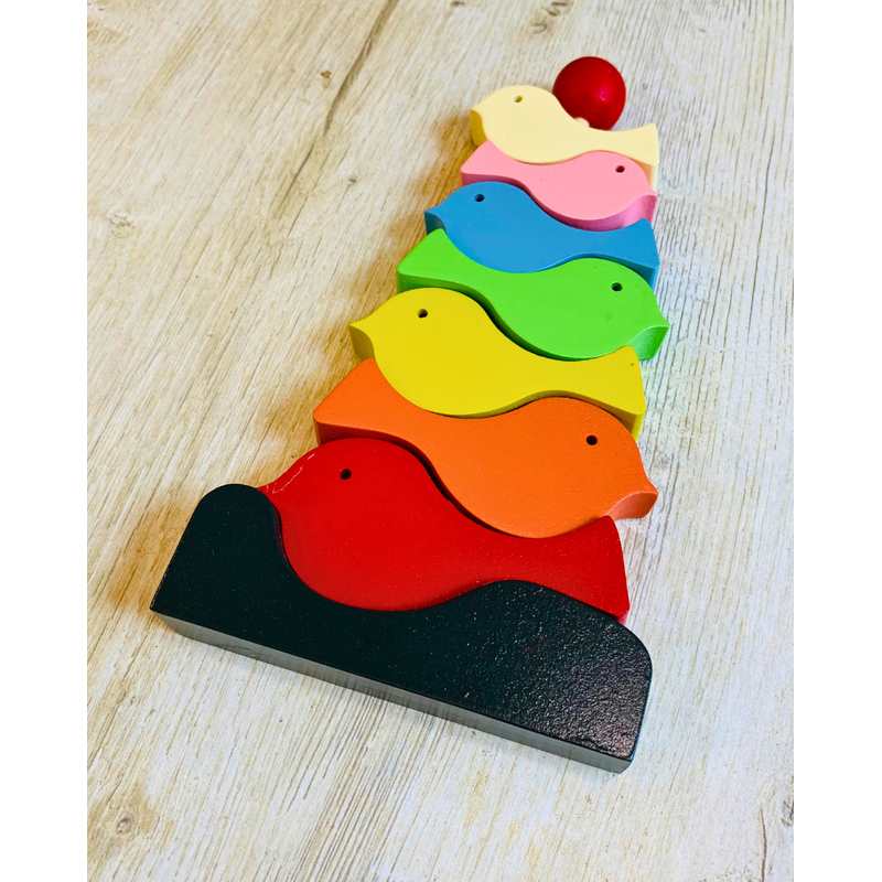 Wooden Bird Stacker