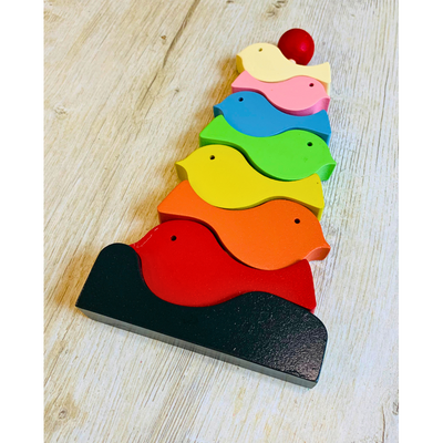 Wooden Bird Stacker