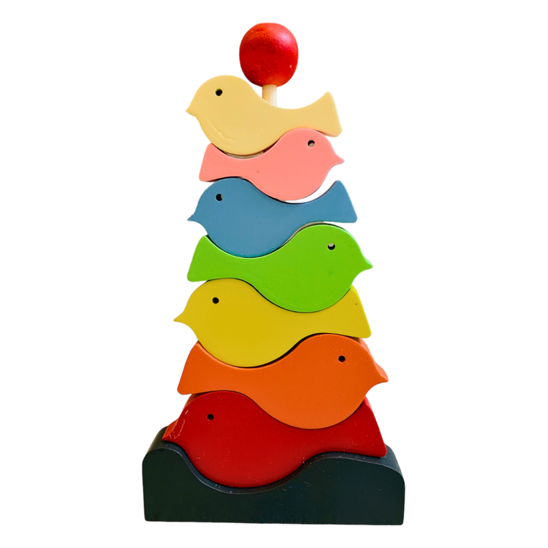 Wooden Bird Stacker