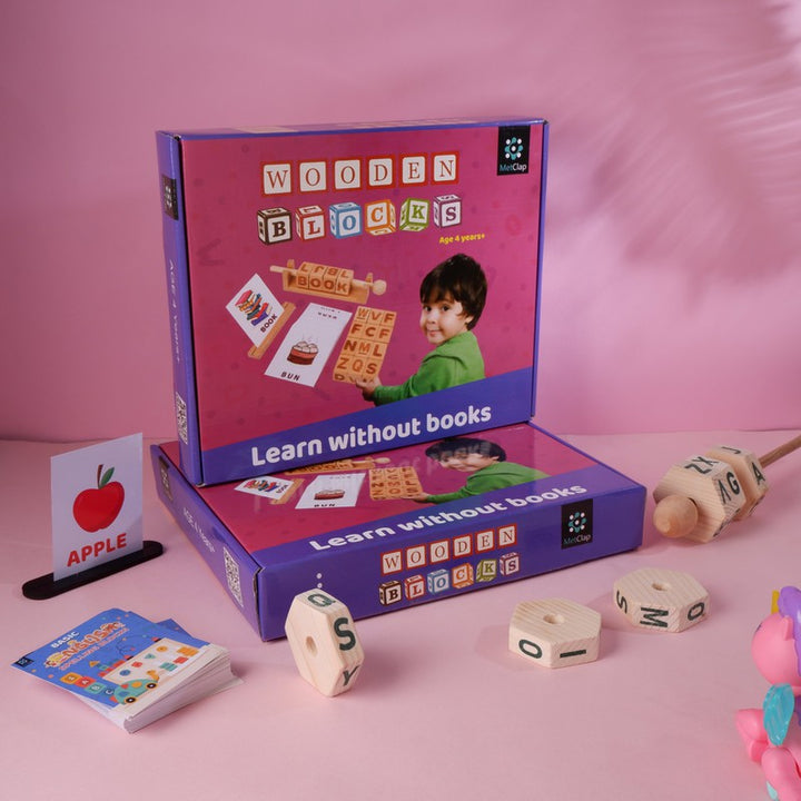 Learn without Books - Wooden Block (Spellings)