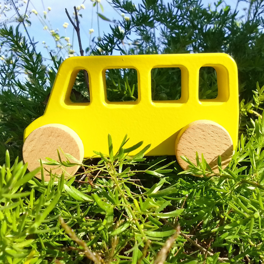 Wooden Bus With Garage