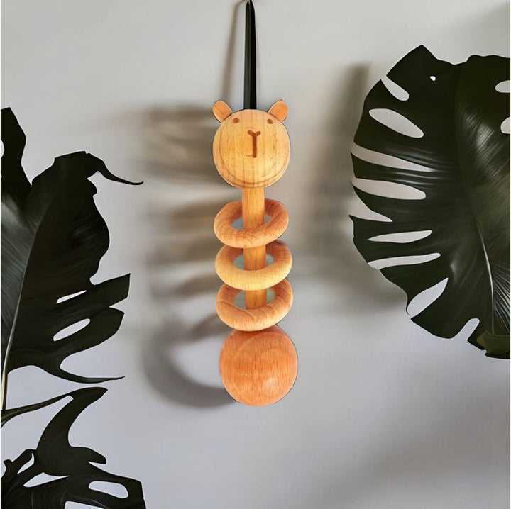 Wooden Dumbbell Rattle