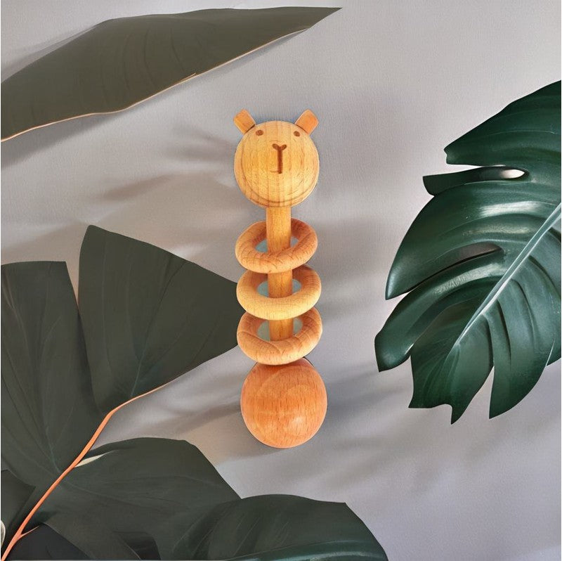 Wooden Dumbbell Rattle