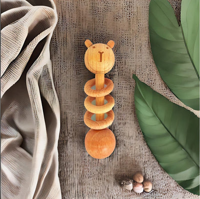 Wooden Dumbbell Rattle