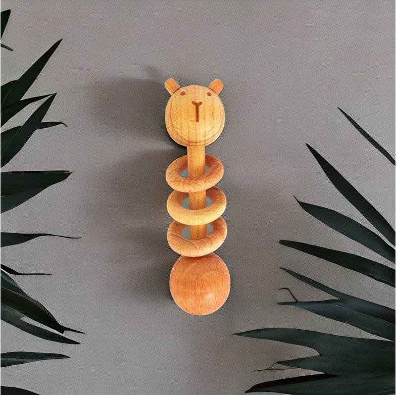 Wooden Dumbbell Rattle