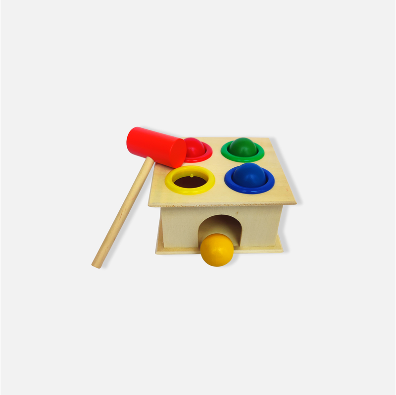 Wooden Hammer and Ball Toy