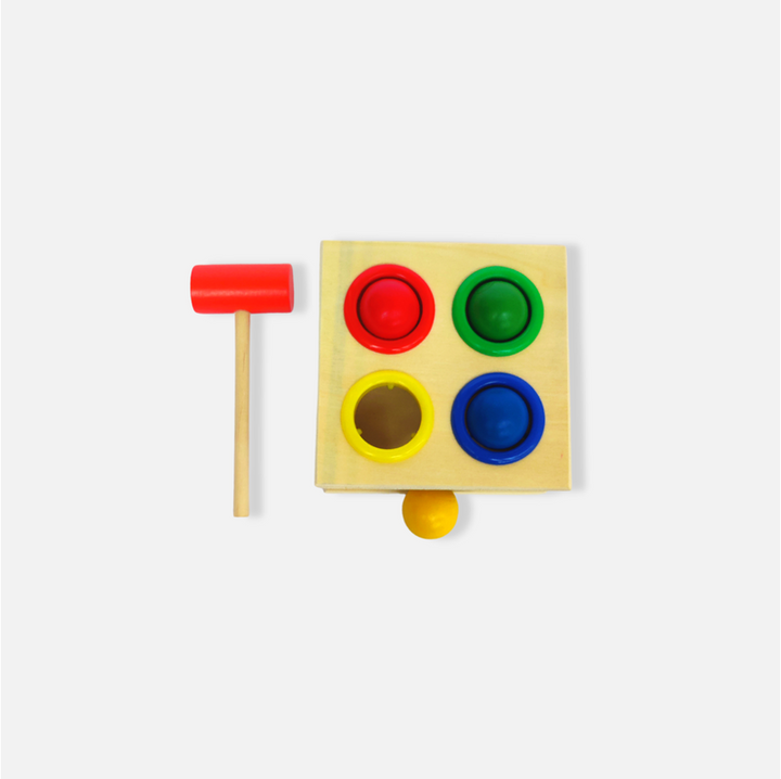 Wooden Hammer and Ball Toy