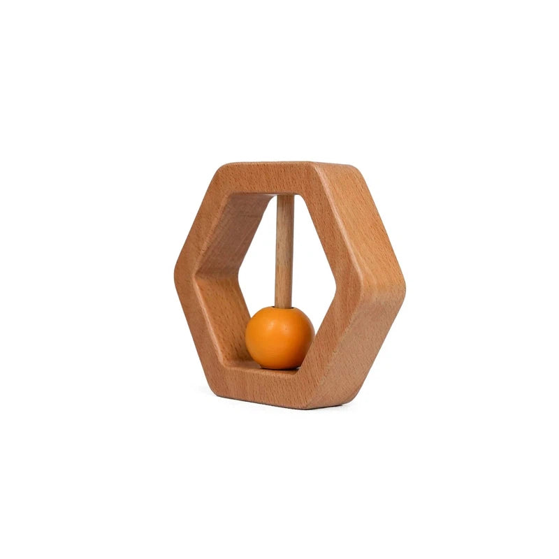 Wooden Hexagon Rattle