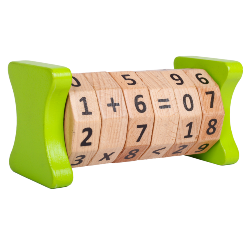 Wooden Math Wheel Toy