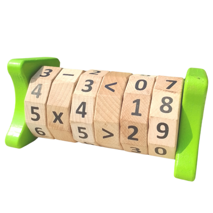 Wooden Math Wheel Toy