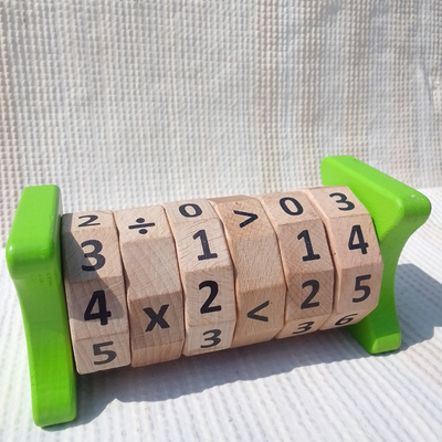 Wooden Math Wheel Toy