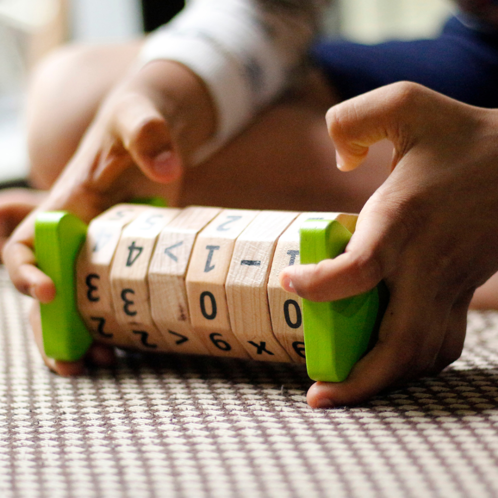 Wooden Math Wheel Toy