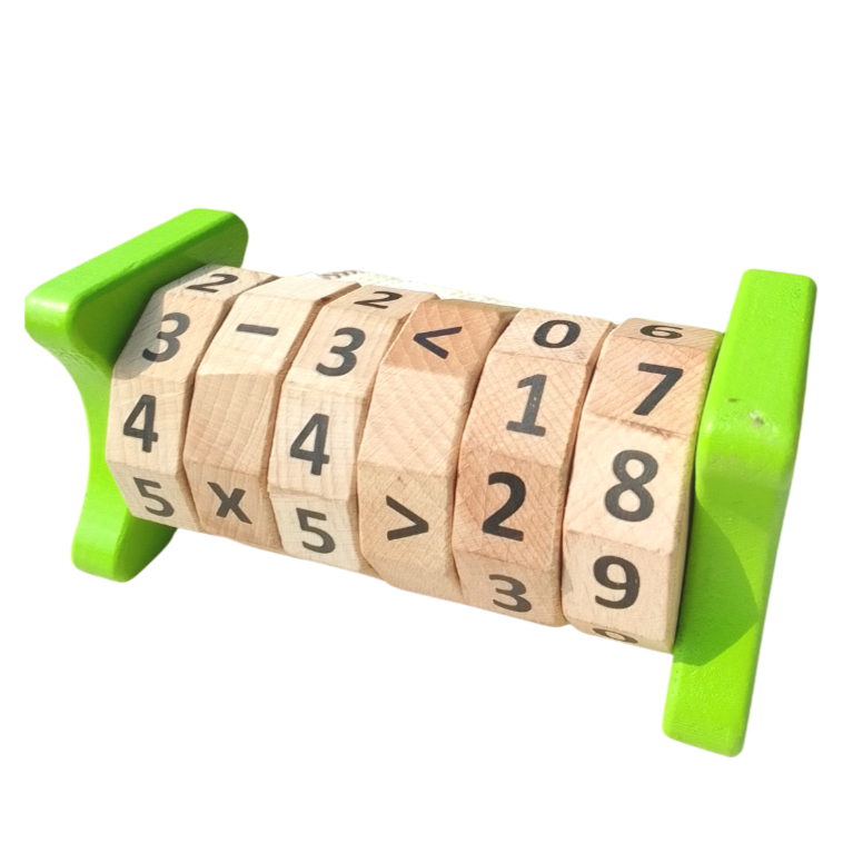 Wooden Math Wheel Toy