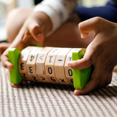 Wooden Math Wheel Toy