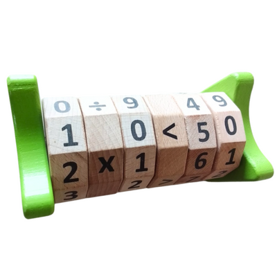 Wooden Math Wheel Toy