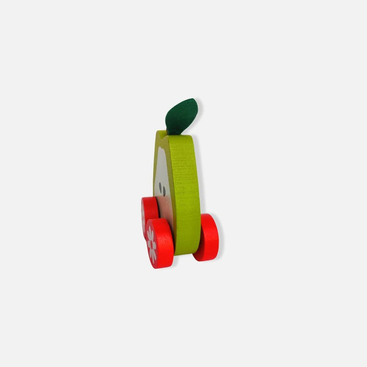 Wooden Pear Car Montessori Fruit Vehicle Toy