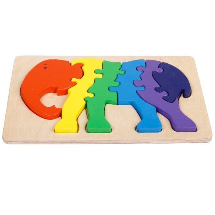 Wooden Puzzle Tray - Elephant