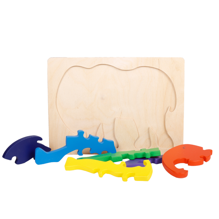 Wooden Puzzle Tray - Elephant