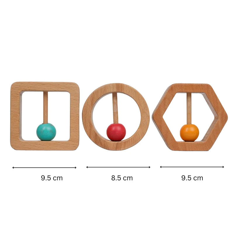 Wooden Square Rattle