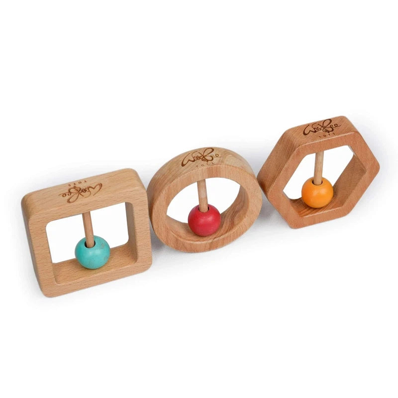 Wooden Hexagon Rattle