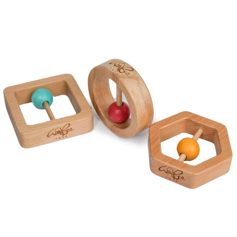 Wooden Hexagon Rattle