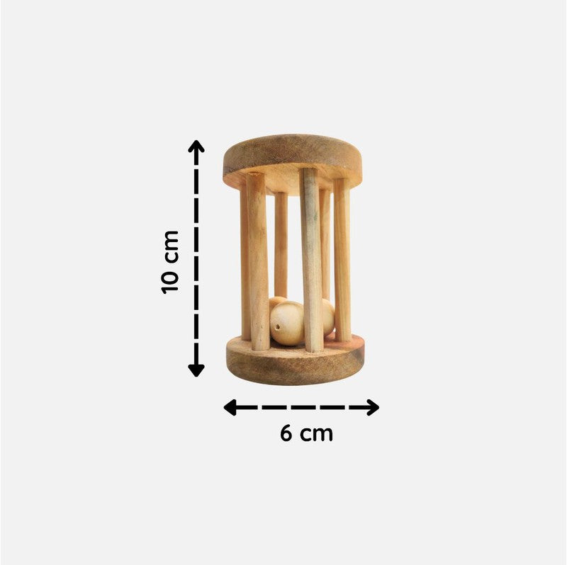 Wooden Rolling Balls Box Time Rattle