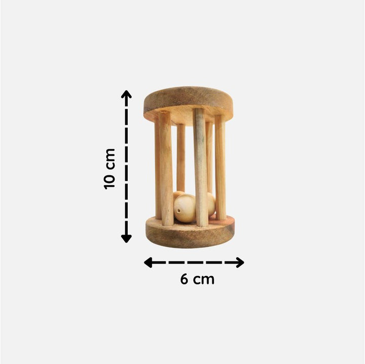 Wooden Rolling Balls Box Time Rattle