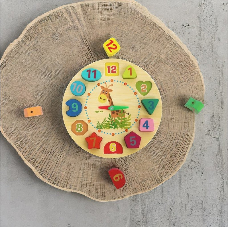 Wooden Shape Sorting Clock