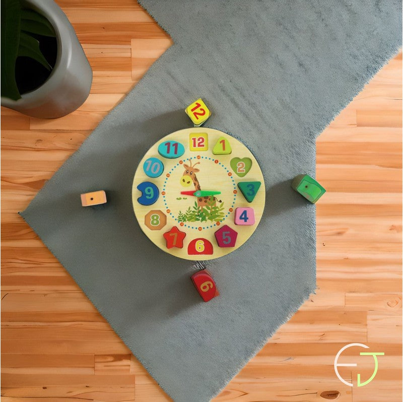 Wooden Shape Sorting Clock