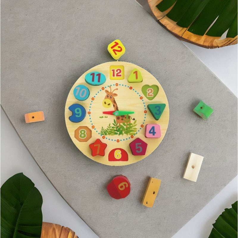 Wooden Shape Sorting Clock