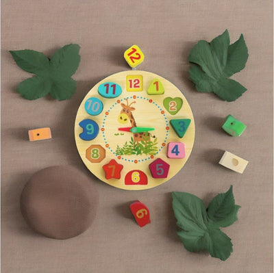 Wooden Shape Sorting Clock