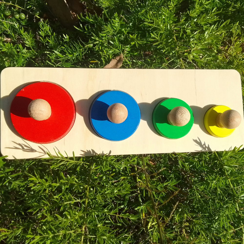 Wooden Shapes Tray Circle - 4 Different Sizes