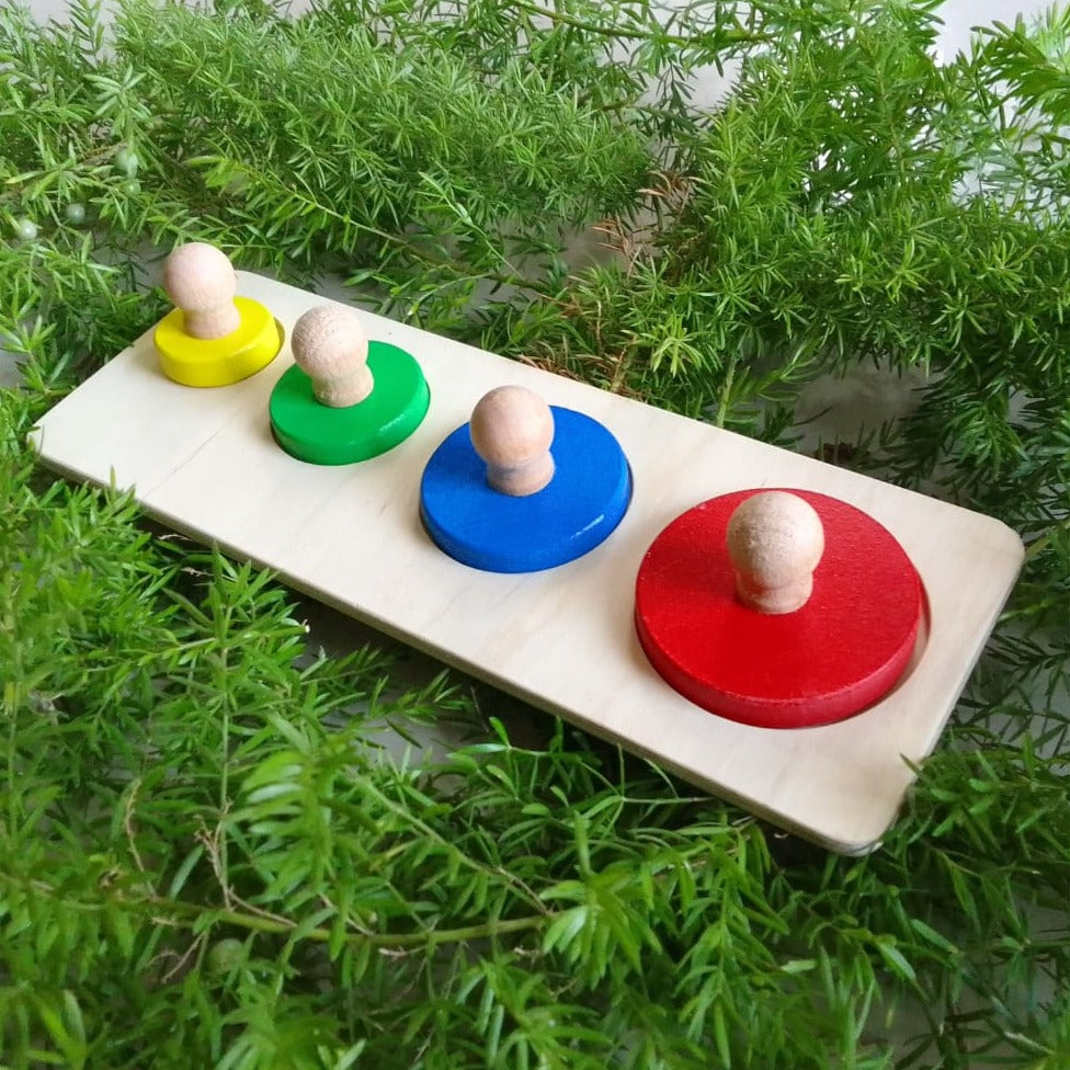 Wooden Shapes Tray Circle - 4 Different Sizes