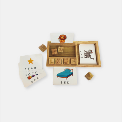 Wooden Spell Master (25 Word Cards for Language Discovery)