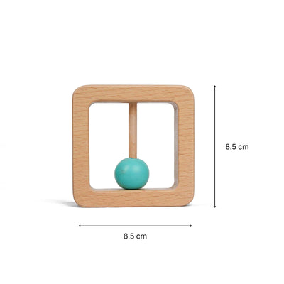 Wooden Square Rattle