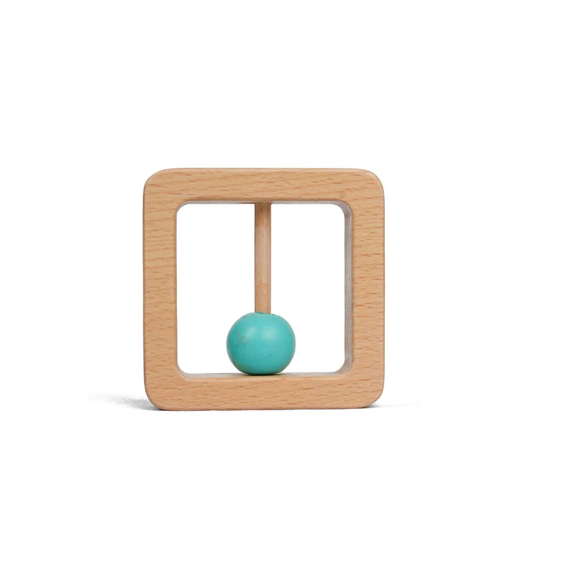 Wooden Square Rattle