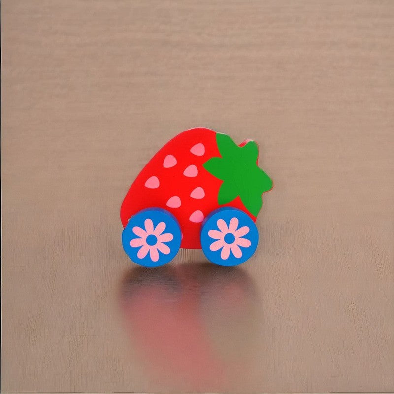 Wooden Strawberry Car Vehicle Toy