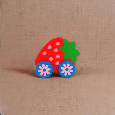 Wooden Strawberry Car Vehicle Toy