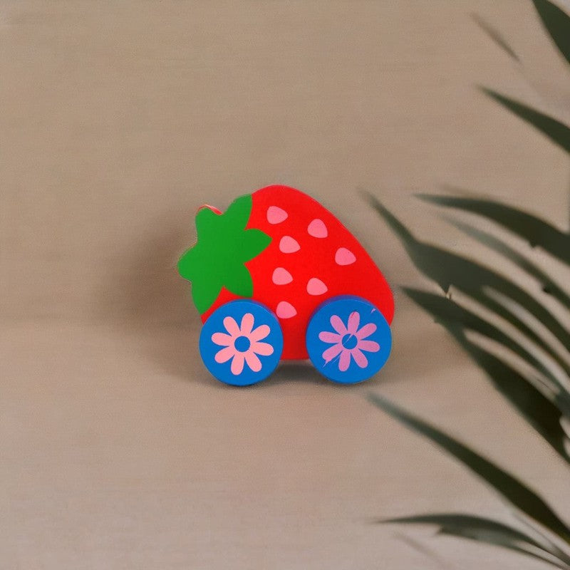 Wooden Strawberry Car Vehicle Toy