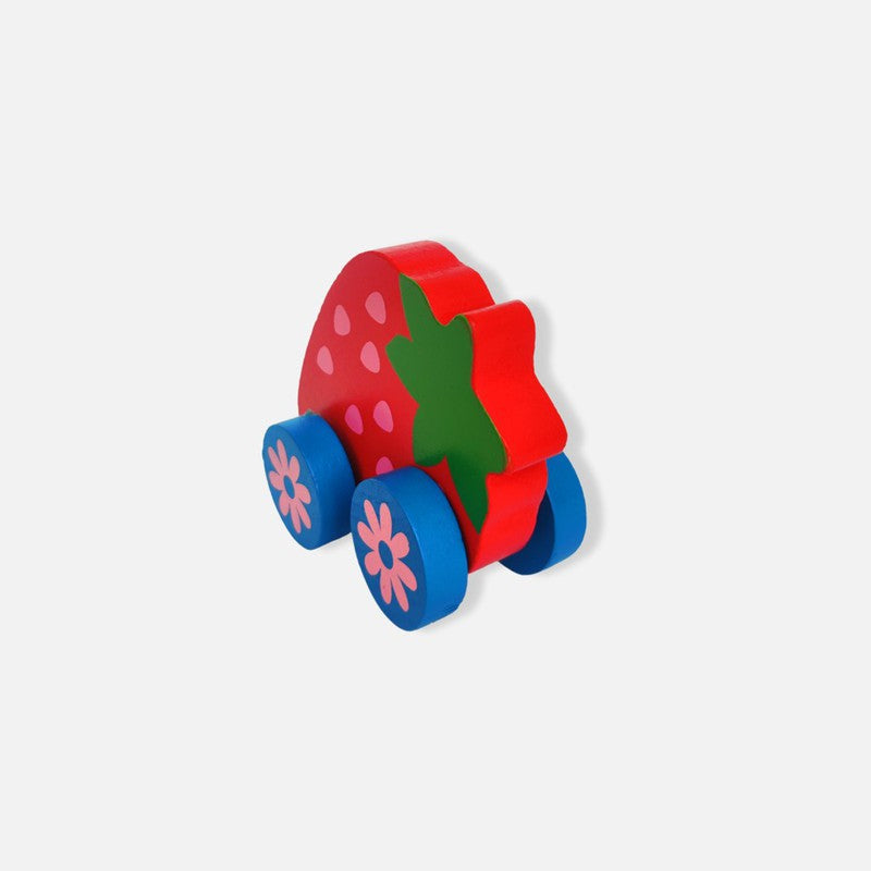 Wooden Strawberry Car Vehicle Toy