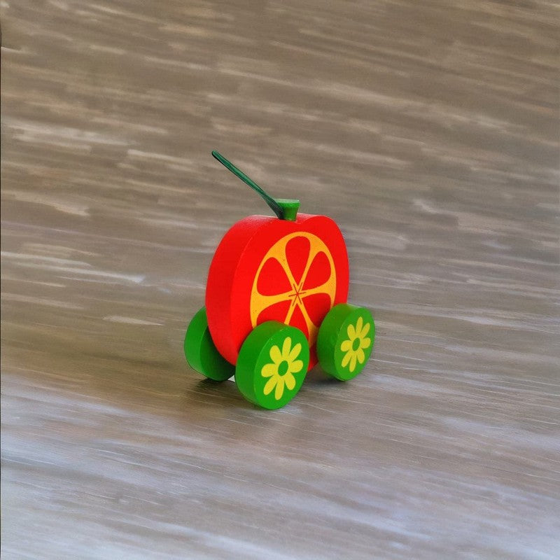 Wooden Tomato Car Veggie Vehicle Toy