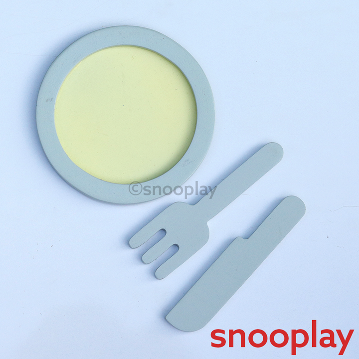 PlayBox Wooden Waffle Maker Set – Pretend Play Cooking Set (3-7 Years)