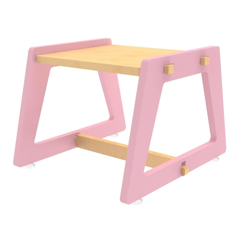 Charcoal Chikku Stool (Pink)