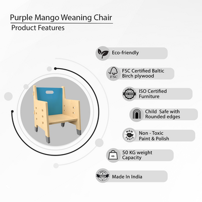 Purple Mango Weaning chair(Blue) COD not available