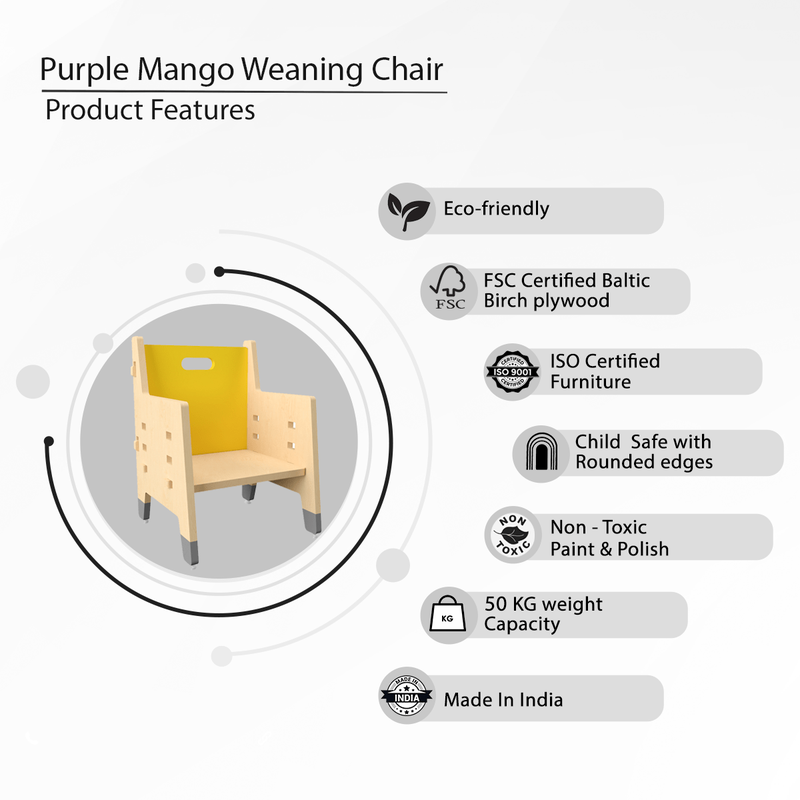 Purple Mango Weaning chair (Yellow)COD not available